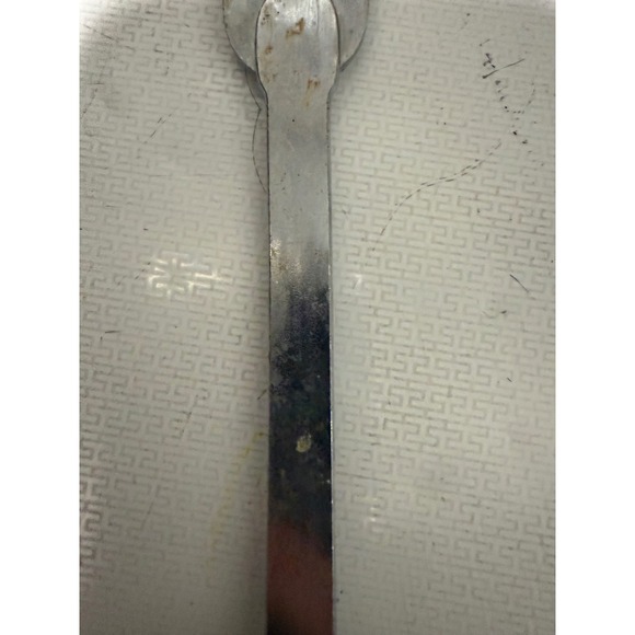 Vintage‎ Kitchen Utensil Carving Fork, Stainless Steel Olive Green Handle - Picture 4 of 5